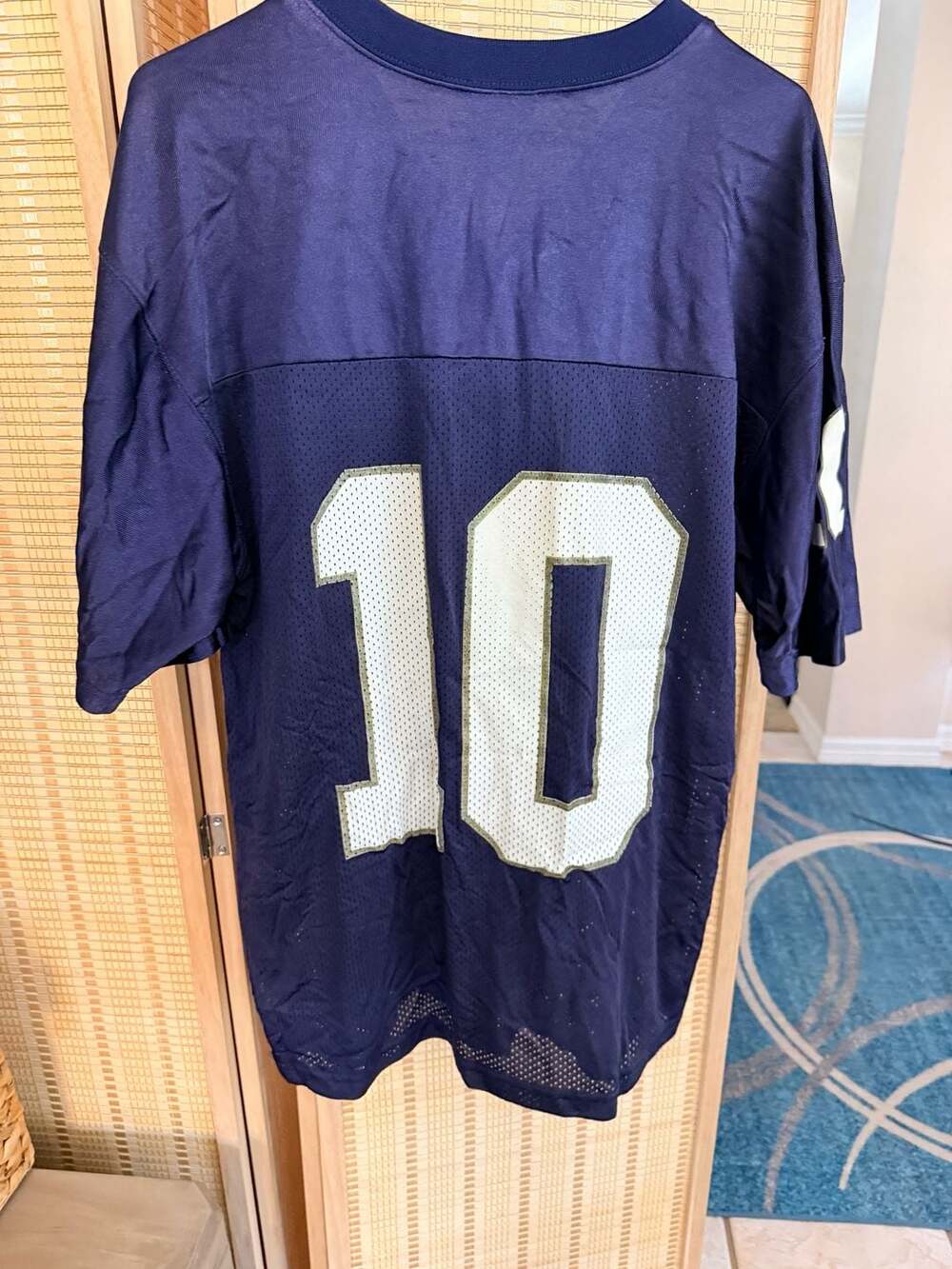 Adidas Notre Dame Fighting Irish #10 Blue Football Jersey Men's Medium - Picture 2 of 4